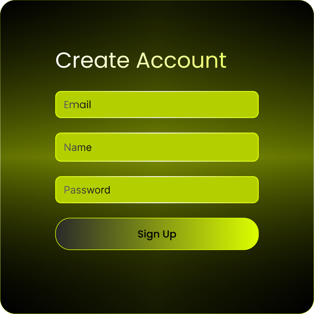 User registration form with fields for email, name, and password to sign up for Statifytix.
